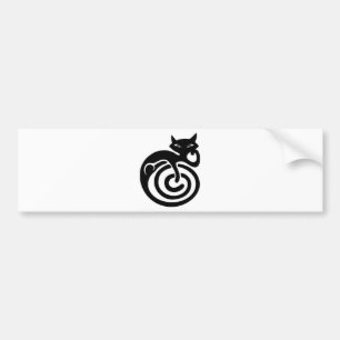 Zwarte kat. bumpersticker