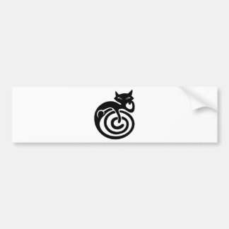 Zwarte kat. bumpersticker