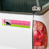 Zwarte kat bumpersticker (Op Truck)