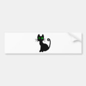 Zwarte kat bumpersticker (Voorkant)