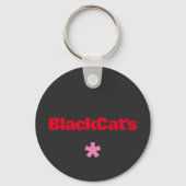 Zwarte kat * Button Sleutelhanger (Voorkant)