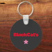 Zwarte kat * Button Sleutelhanger (Voorkant)