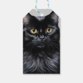 Zwarte kat cadeaulabel (Voorkant)