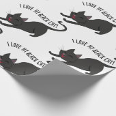 Zwarte kat cadeaupapier (Hoek)