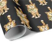 zwarte kat cadeaupapier (Rol Hoek)