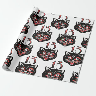 Zwarte kat cadeaupapier