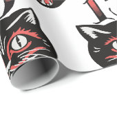 Zwarte kat cadeaupapier (Rol Hoek)