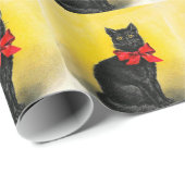 zwarte kat cadeaupapier (Rol Hoek)