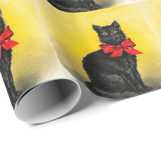  zwarte kat cadeaupapier (Rol Hoek)
