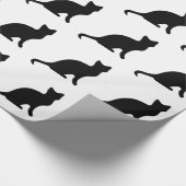 Zwarte kat cadeaupapier (Hoek)