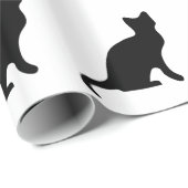 Zwarte kat cadeaupapier (Rol Hoek)