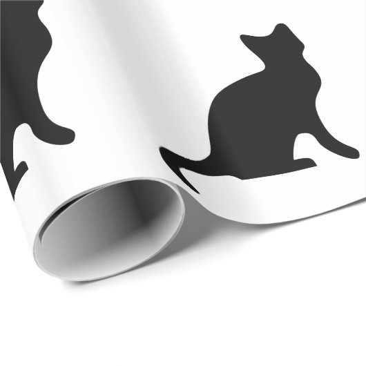 Zwarte kat cadeaupapier (Rol Hoek)