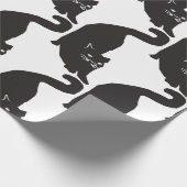 Zwarte kat cadeaupapier (Hoek)