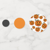 Zwarte kat, Candy maïspatroon, Halloween pompoenen Confetti (Achterkanten)