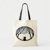 Zwarte kat Canvas tas Vat Cat Grocery Bag Hallowee (Voorkant)