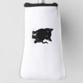Zwarte kat cartoon golfheadcover (Draai 90)