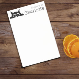 Zwarte kat cartoon naam post-it® notes