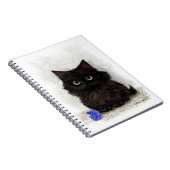 Zwarte Kat Cartoon Notitieboek (Rechterzijde)