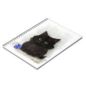 Zwarte Kat Cartoon Notitieboek (Linkerzijde)