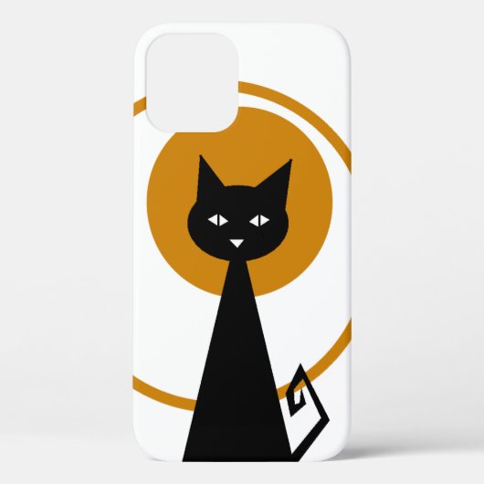 Zwarte kat Case-Mate iPhone case (Achterkant)