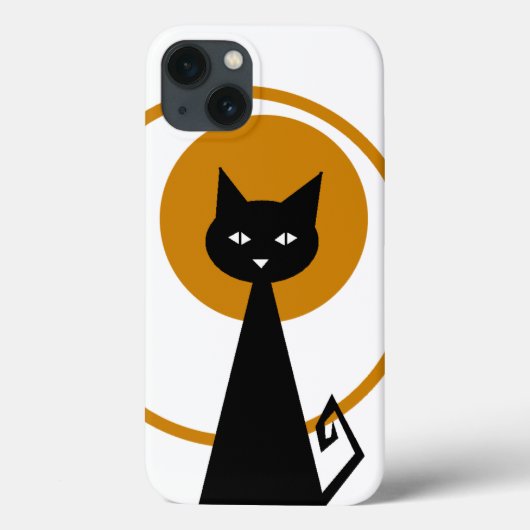 Zwarte kat Case-Mate iPhone case (Achterkant)