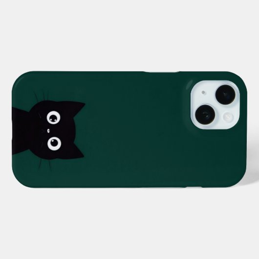 Zwarte kat Case-Mate iPhone case (Achterkant (horizontaal))