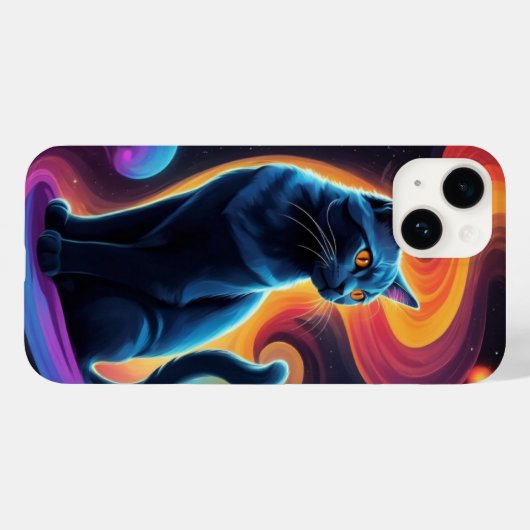 zwarte kat Case-Mate iPhone case (Achterkant (horizontaal))