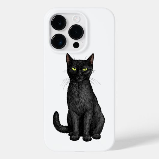 Zwarte kat Case-Mate iPhone case (Achterkant)