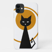 Zwarte kat Case-Mate iPhone case (Achterkant)