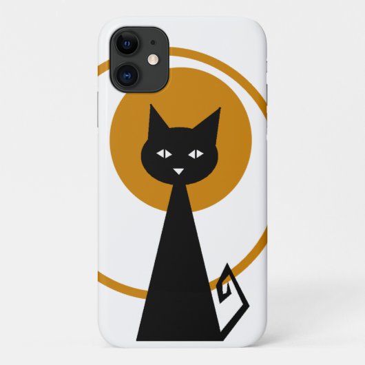 Zwarte kat Case-Mate iPhone case (Achterkant)