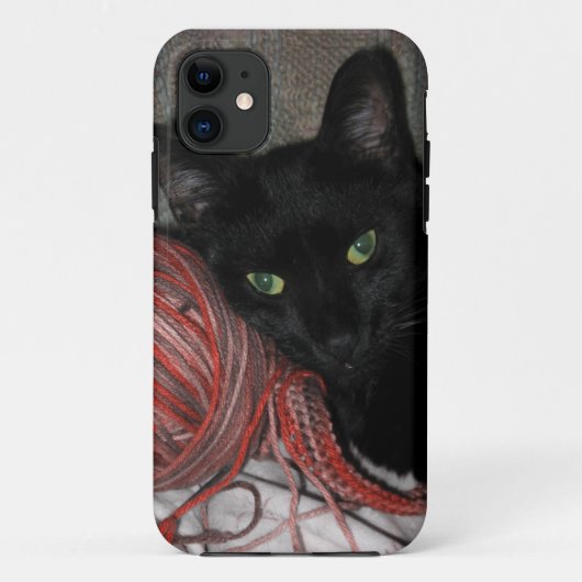 Zwarte kat Case-Mate iPhone case (Achterkant)