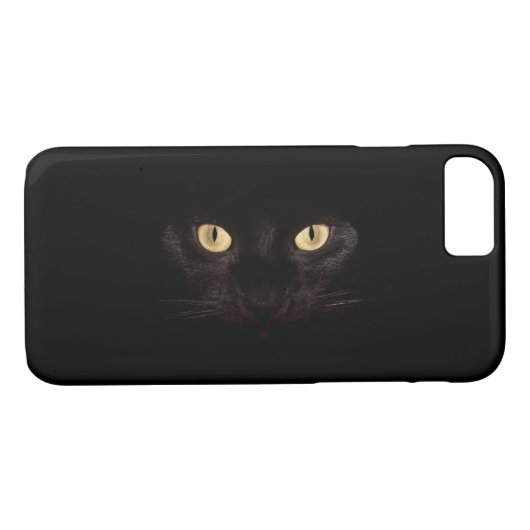 Zwarte kat Case-Mate iPhone case (Achterkant (Horizontaal))