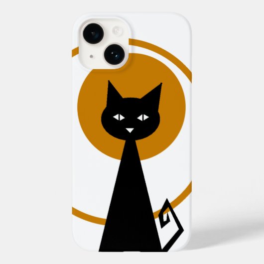 Zwarte kat Case-Mate iPhone case (Achterkant)