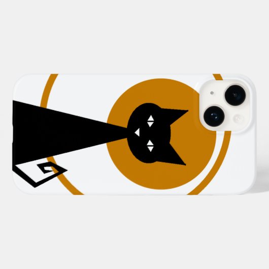 Zwarte kat Case-Mate iPhone case (Achterkant (horizontaal))