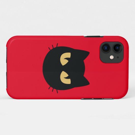 Zwarte kat Case-Mate iPhone case (Achterkant (horizontaal))