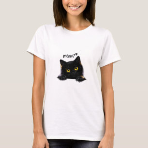 Zwarte Kat Charme T-shirt