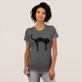 zwarte kat ~ chat noir t-shirt (Voorkant volledig)
