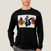 Zwarte kat circus Halloween Tri-Blend Shirt (Voorkant volledig)