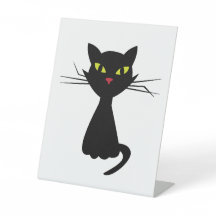 Zwarte kat clipart illustratie