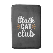 Zwarte Kat Club Halloween Ontwerp Badmat (Voorkant Verticaal)
