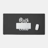 Zwarte Kat Club Halloween Ontwerp Bureaumat (Keyboard & Muis)