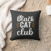 Zwarte Kat Club Halloween Ontwerp Kussen (Deken)