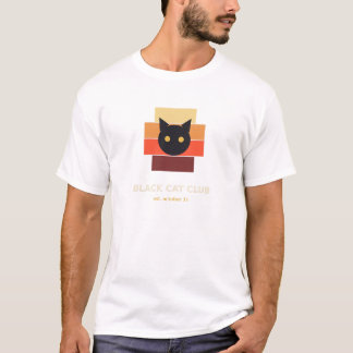 Zwarte Kat Club Halloween T-shirt
