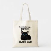 Zwarte Kat Crazy Cat Lady Zwarte Kat Tote Bag (Achterkant)