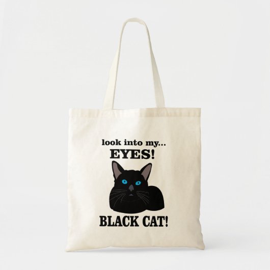 Zwarte Kat Crazy Cat Lady Zwarte Kat Tote Bag (Voorkant)
