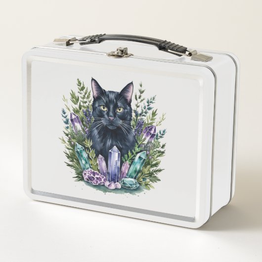 Zwarte kat Crystal Magic Lunchbox (Voorkant)