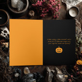 Zwarte Kat Cute Spin Halloween Kaart