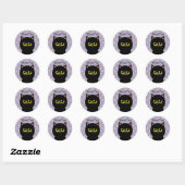 Zwarte Kat Dank Je Ronde Sticker (Vel)