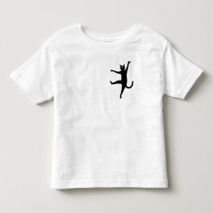 Zwarte kat dansen kinder shirts