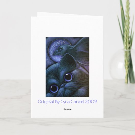 ZWARTE KAT & de Kaart van RAVEN/CROW HALLOWEEN (Achterkant)